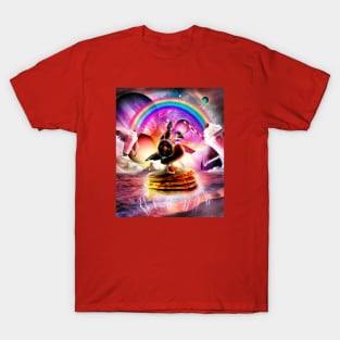 Warrior Cat Riding Duck on top of Pancakes T-Shirt